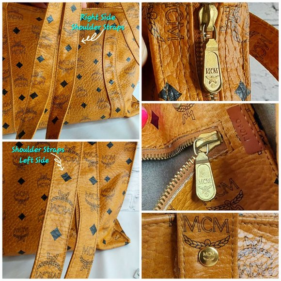 'MCM' 'VISETOS' MONOGRAM LEATHER SHOULDER BAG & DUST BAG 'MADE IN GERMANY' SET - Picture 15 of 16